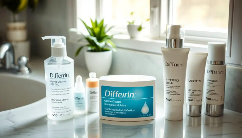 Differin Gel Skincare Routine Products