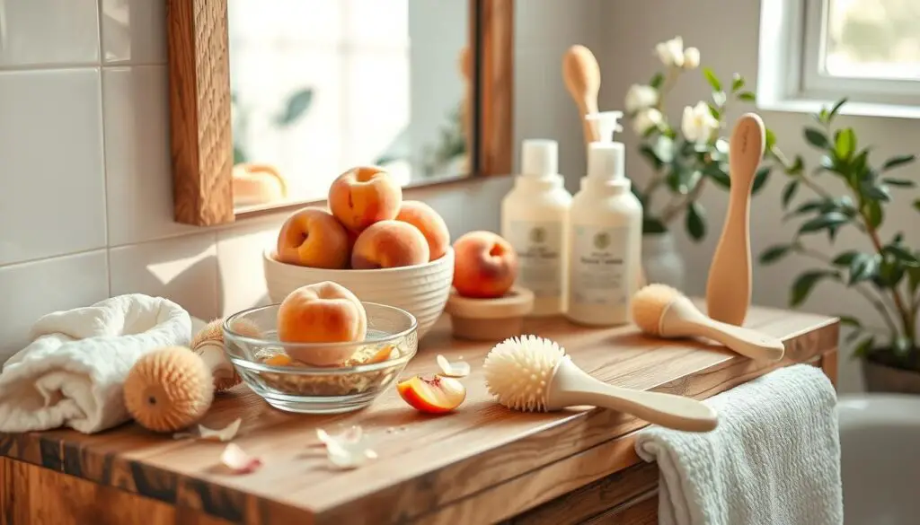 Peach Skincare Exfoliation Techniques