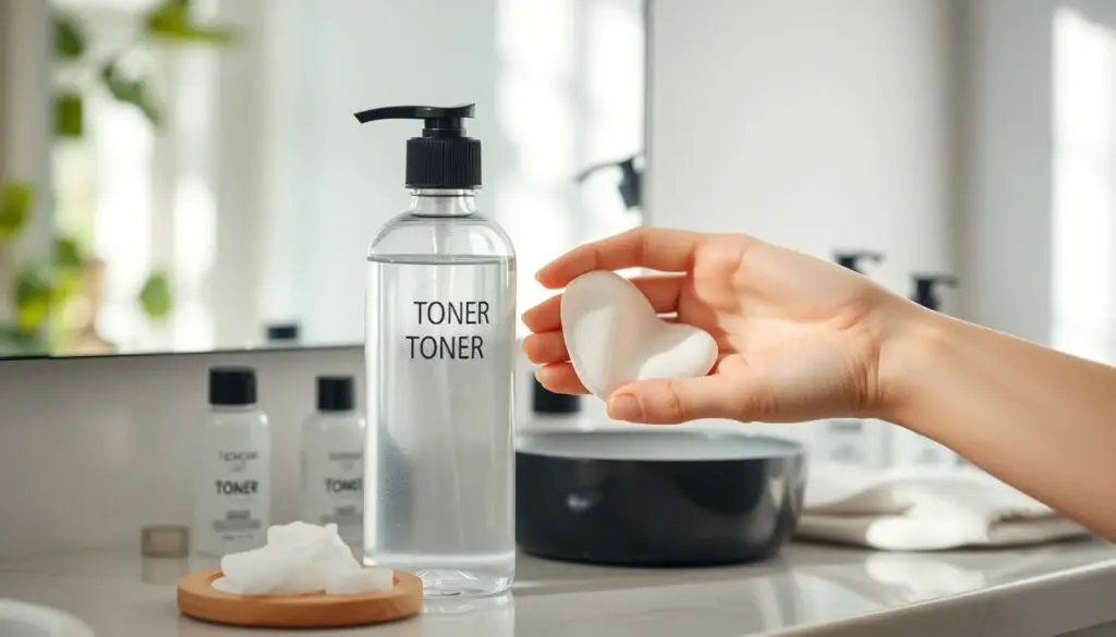 Skincare Toner Application