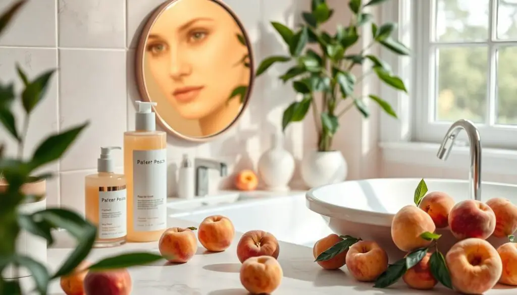 peaches skincare routine